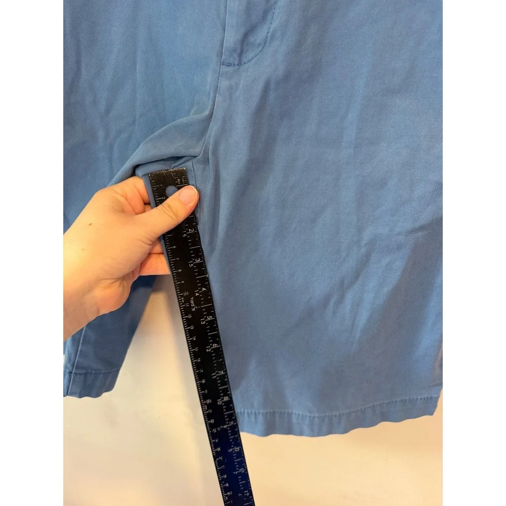 Banana Republic Emerson Shorts Mens 30 Blue Chino Cotton Twill Flat Front 9